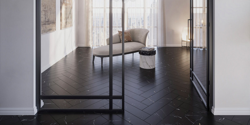 MAXIMUS Black Marble - Noir Черный Дизайн-плитка пвх (lvt) AW