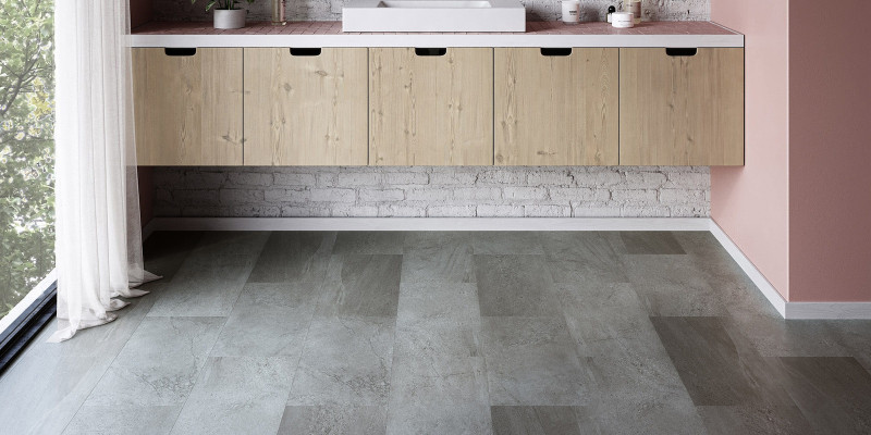 MAXIMUS Groovy Granite - Steel Серый Дизайн-плитка пвх (lvt) AW